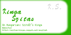 kinga szitas business card